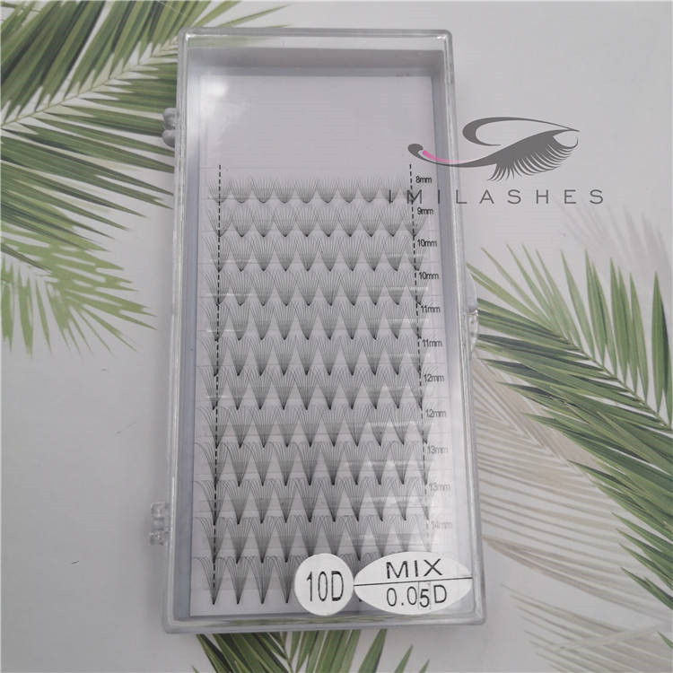 0.05 10D pre made fan lash extensions wholesale-V